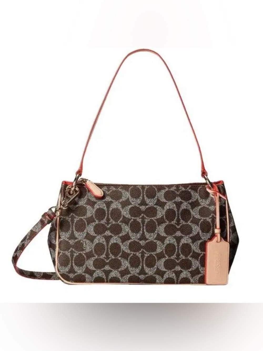 Coach Charley Crossbody Canvas Signature Print Purse Bag